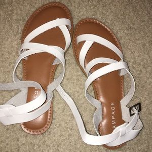 White sandals